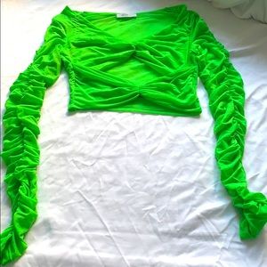 Lime green crop top